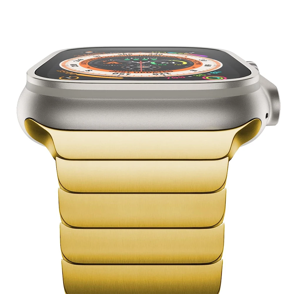 

Браслет металлический для Apple Watch Ultra Band, звеньевой браслет из нержавеющей стали для iWatch 6 5 4 3 SE 44 мм 40 мм 42 мм, 49 мм 8 7 45 мм 41 мм