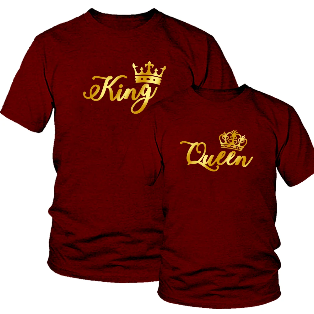 Golden King Queen printed cotton short 
