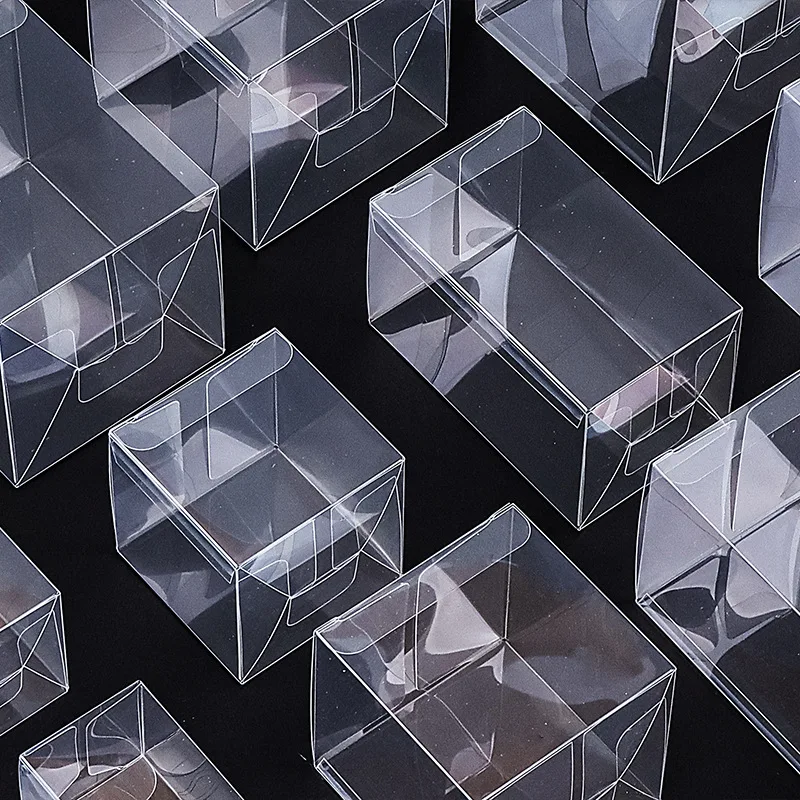 

5Pcs Transparent Plastic Gift Boxes PVC Box Gift Packaging Wedding Birthday Celebration Baby Shower Box Party Supplies