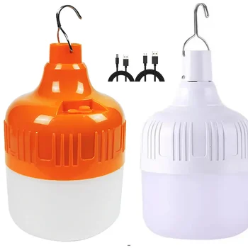 충전식 LED 휴대용 랜턴, 충전식 전구, 야시장 마차, 야외 캠핑, 방수 비상등, 300W