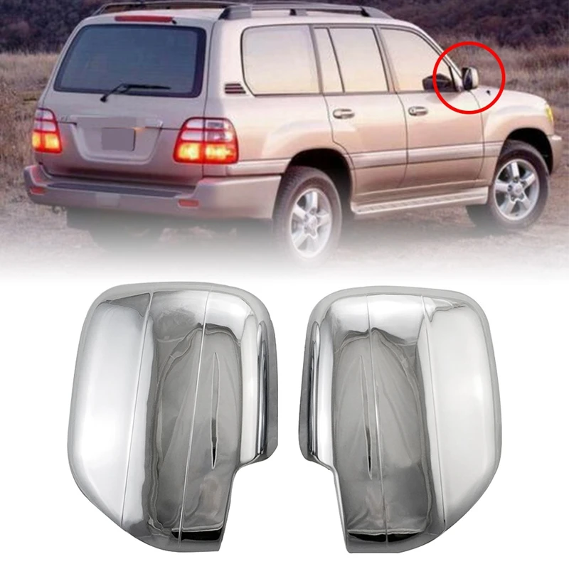

For Toyota Land Cruiser 100 FJ100 Lexus LX470 1998-2007 Side Rearview Mirror Cover Decorative Protection Cap