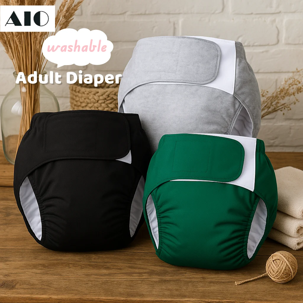 Grands couches réutilisables pour adultes, pantalons d'incontinence réglables pour hommes et femmes, pantalons anti-fuite pour personnes âgées handicapées