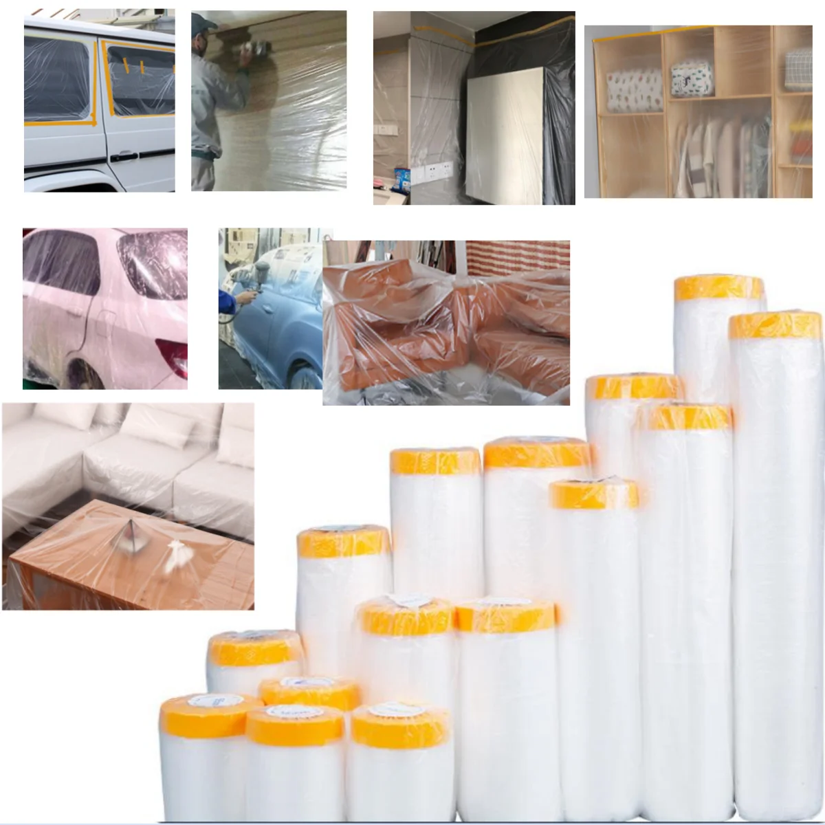 

Ibc Car paint masking film,Living room room decoration furniture dustproof film,Decoration paint protection coversofa cover 20M