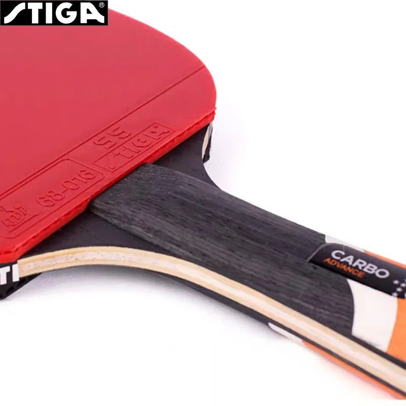 STIGA CARBO 6 Star Table Tennis Racket 5 + 2 Carbon Ping Pong Paddle for Advanced Fast Attack Both Side Non-sticky Rubbers table tennis racket