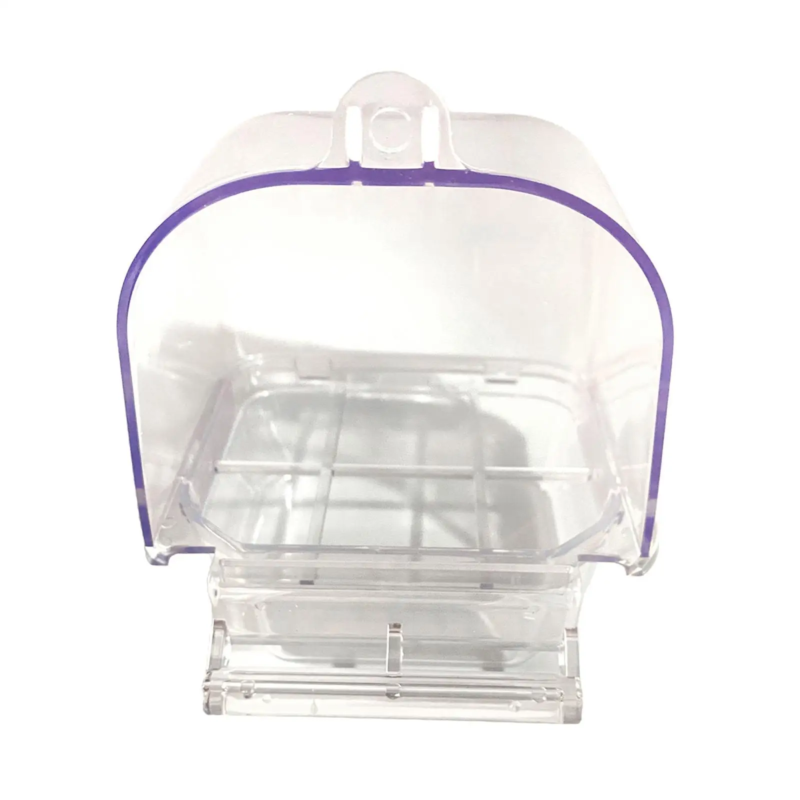 Bird Feeder Transparent Parrot Food Box Spill proof Cup Bird Automatic Feeder