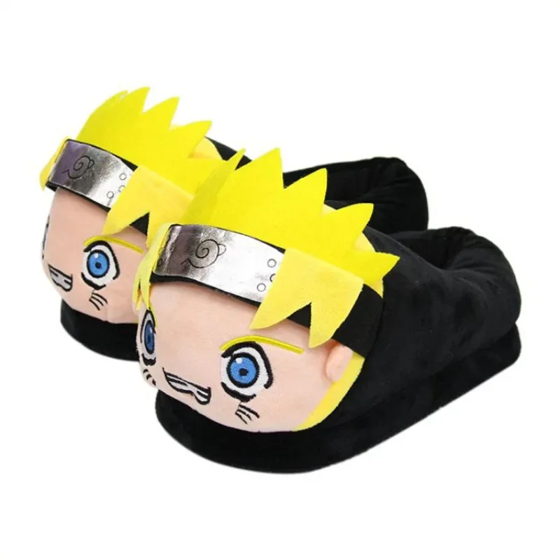 

NARUTO Cartoon Plush Slippers Autumn and Winter Indoor Cotton Mop Uzumaki Naruto Anime Peripherals Thermal Shoes Holiday Gifts