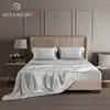 DISANGNI 22 Momme 100% Mulberry Silk Bedding Set - 4-Piece Luxury (2 Pillowcases, 1 Fitted Sheet, 1 Flat Sheet) - 6A Grade Natur 2