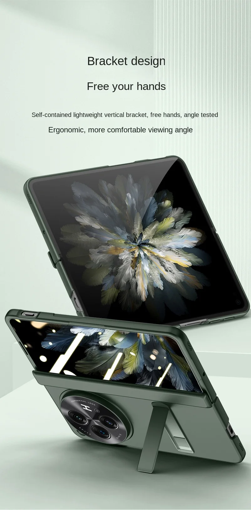 With Privacy Temped Glass Flim Full Protect Case For OnePlus One Plus Open Spring Hinge Hold Lens Cama protect_voghion.com