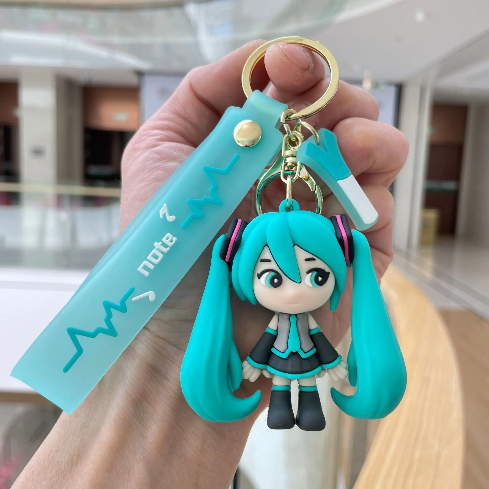 Hatsune Miku Schlüsselanhänger Anime Puppe Tasche Anhänger Cartoon Kleine Dekoration Zubehör Auto Schlüsselanhänger Rucksack Charm Weihnachtsgeschenk