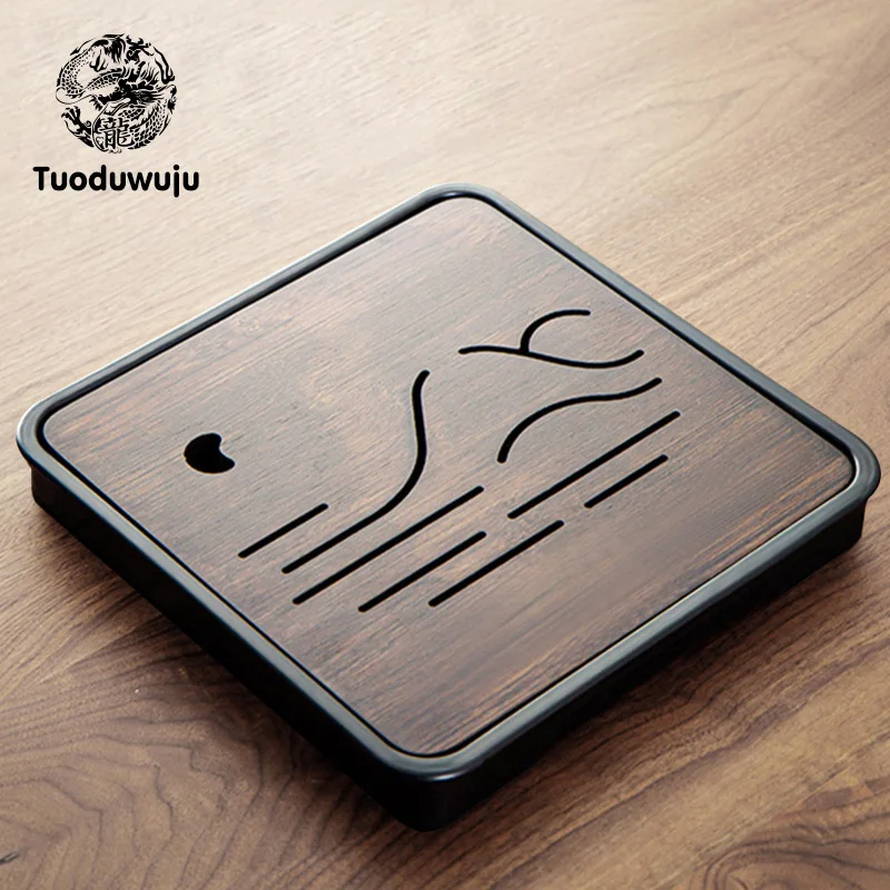 

Чайный поднос XH340, домашний чайный сервиз, поднос для сухого чая с морским хранением и дренажом, деревянный маленький чайный столик для гостиной