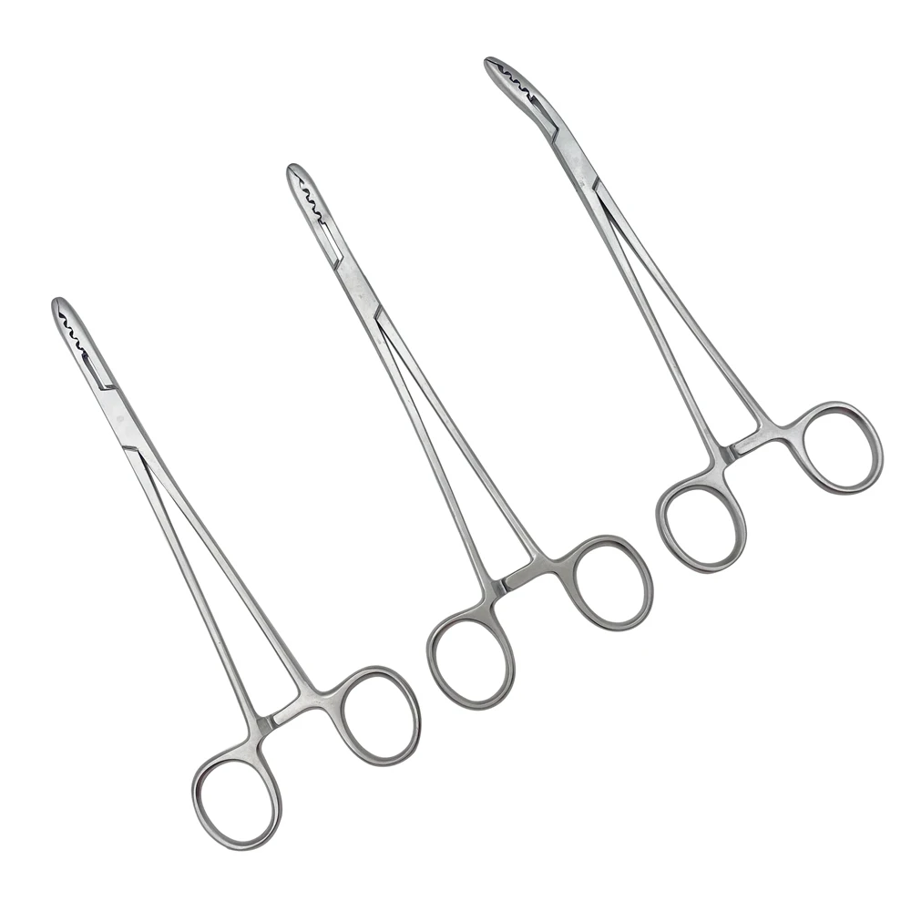 QSWTITAN Soft tissue Holding forceps Bend upwards Straight tissue Pliers Veterinary Orthopedics Instruments