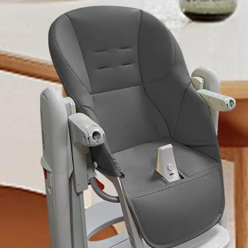 Kids Highchair Cushion Pad High Chair Dining Protection Cover Cushion PU Leather And Sponge Comfortable Seat Pad Boy And Girl 3