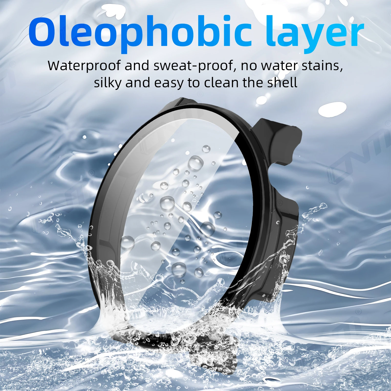 KUSINHOKA Cover per Amazfit Balance, [2 Pezzi] Custodia Protezione con Vetro Temperato, Schermo Protettiva Ultra Sottile HD Clear PC Rigida Cover per Amazfit Balance, Nero + Trasparente