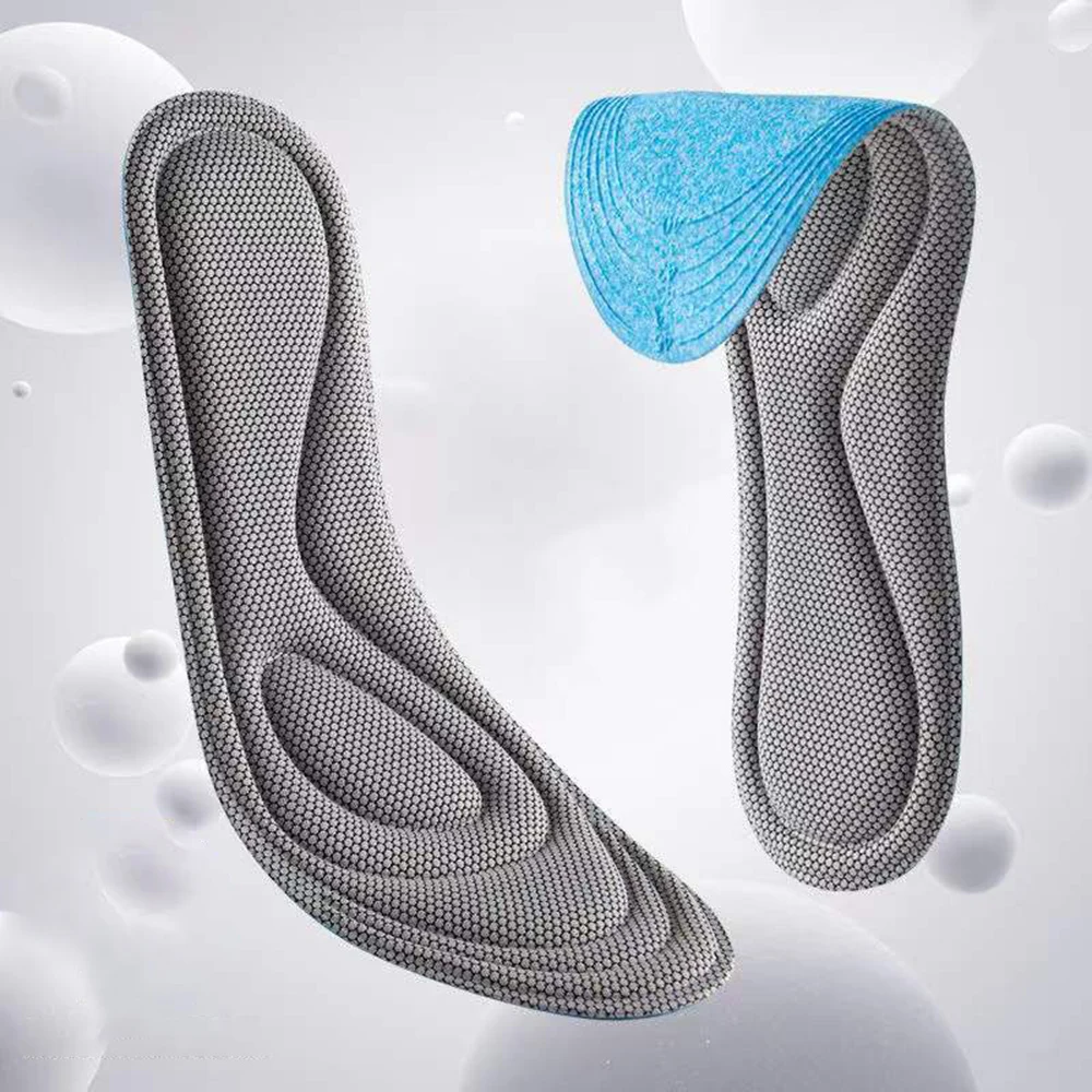 Solette ortopediche in memory foam da 4 pezzi per deodorizzazione antibatterica inserti per assorbimento del sudore scarpe sportive cuscinetti da corsa_voghion.com