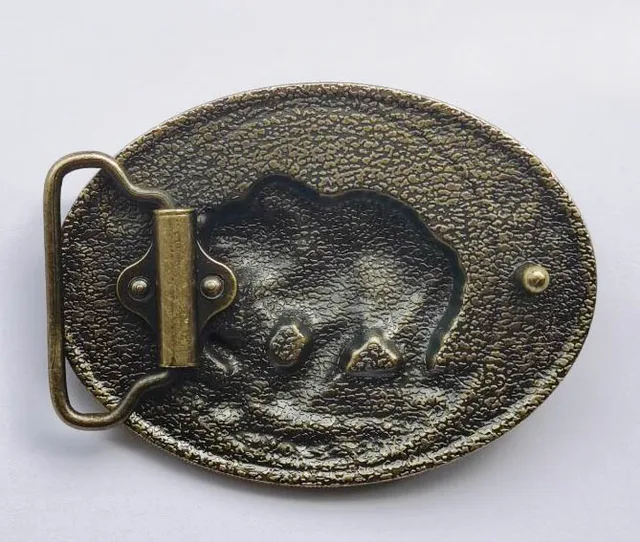 Boucle De Ceinture Vintage, Argent Vieilli, Tucker