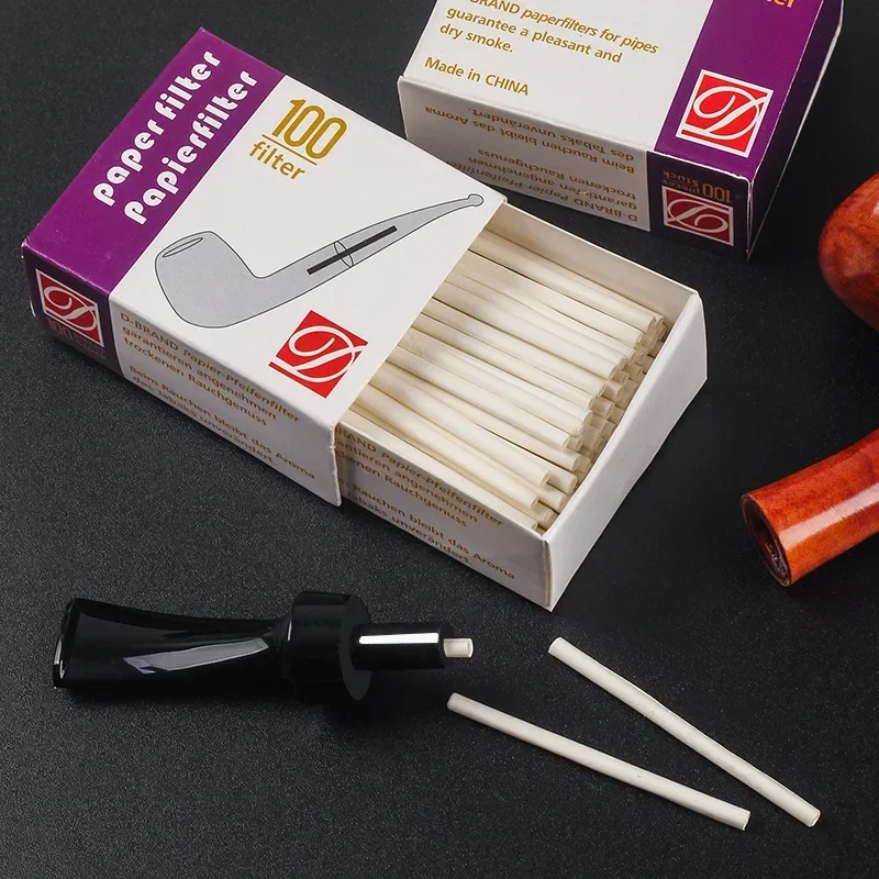 

100pcs Tobacco Filters For Smoking Pipe Smoke Pipe Filter Paper filter Smoking Tools Tobacco Tar Filtration