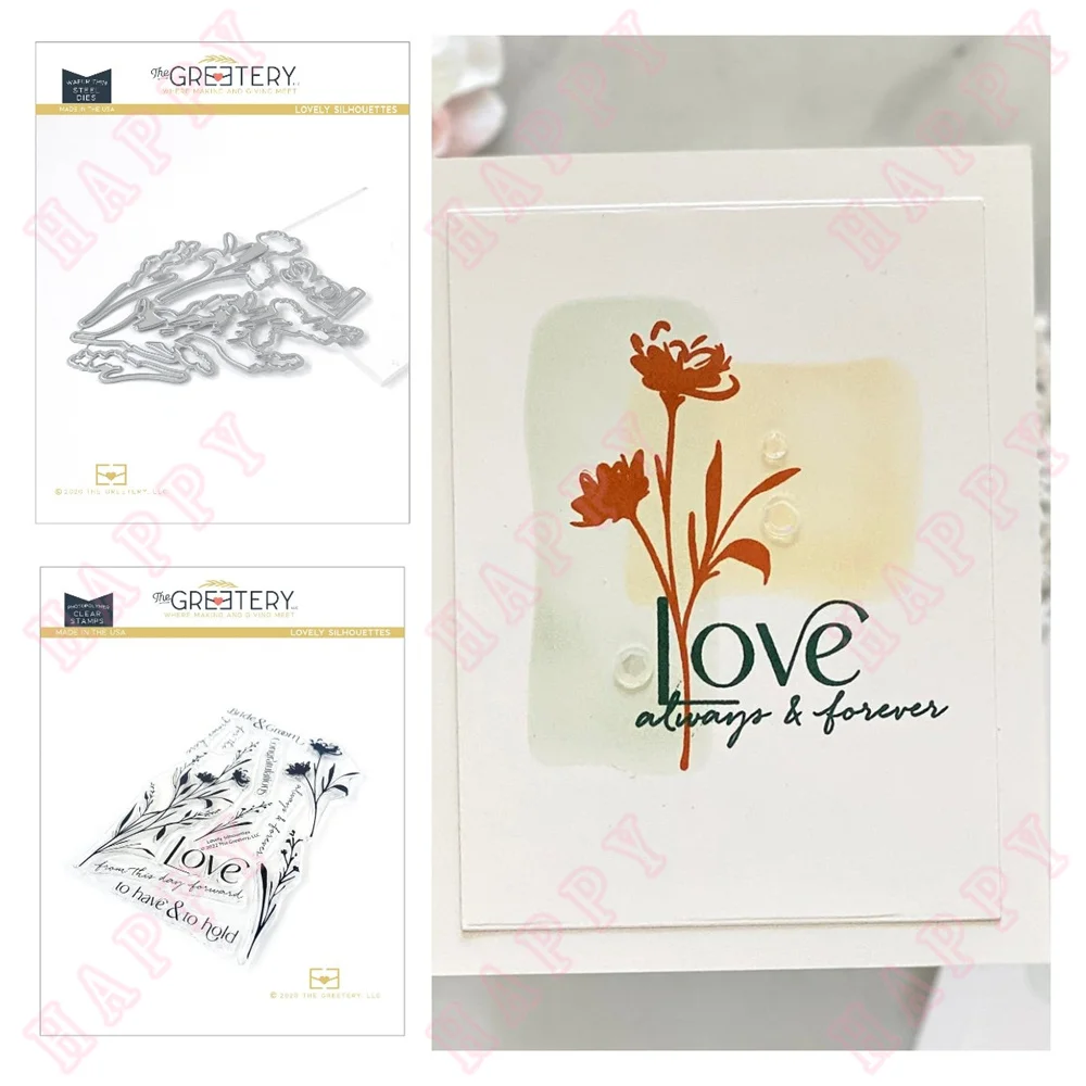 

New Metal Cutting Dies And Stamps Lovely Silhouettes Scrapbooking Diary Decoration Embossing Template DIY Greeting Card Handmade