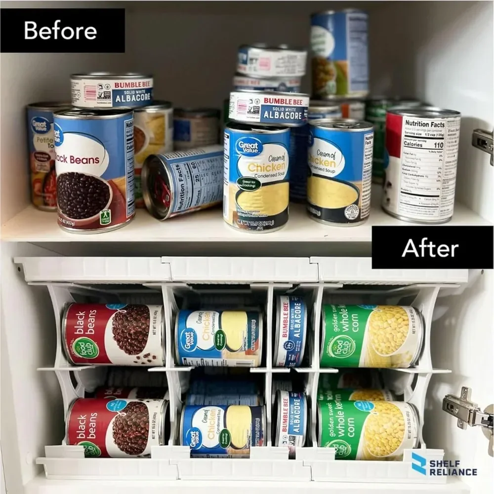 Pantry Storage Rack, Canned Food and Goods, 60 Cans 6