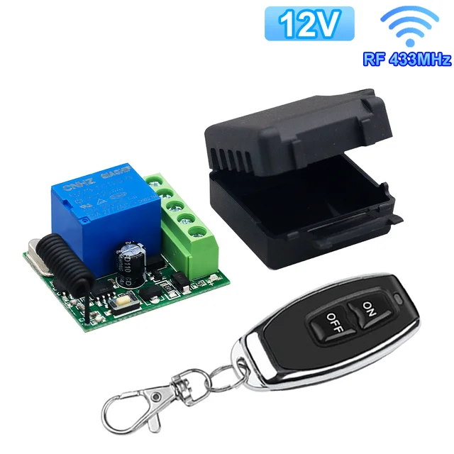RF 433Mhz Universal Wireless Remote Control Switch DC 12V 10A Relay Receiver Module Transmitter Garage Door On Off Light Switch