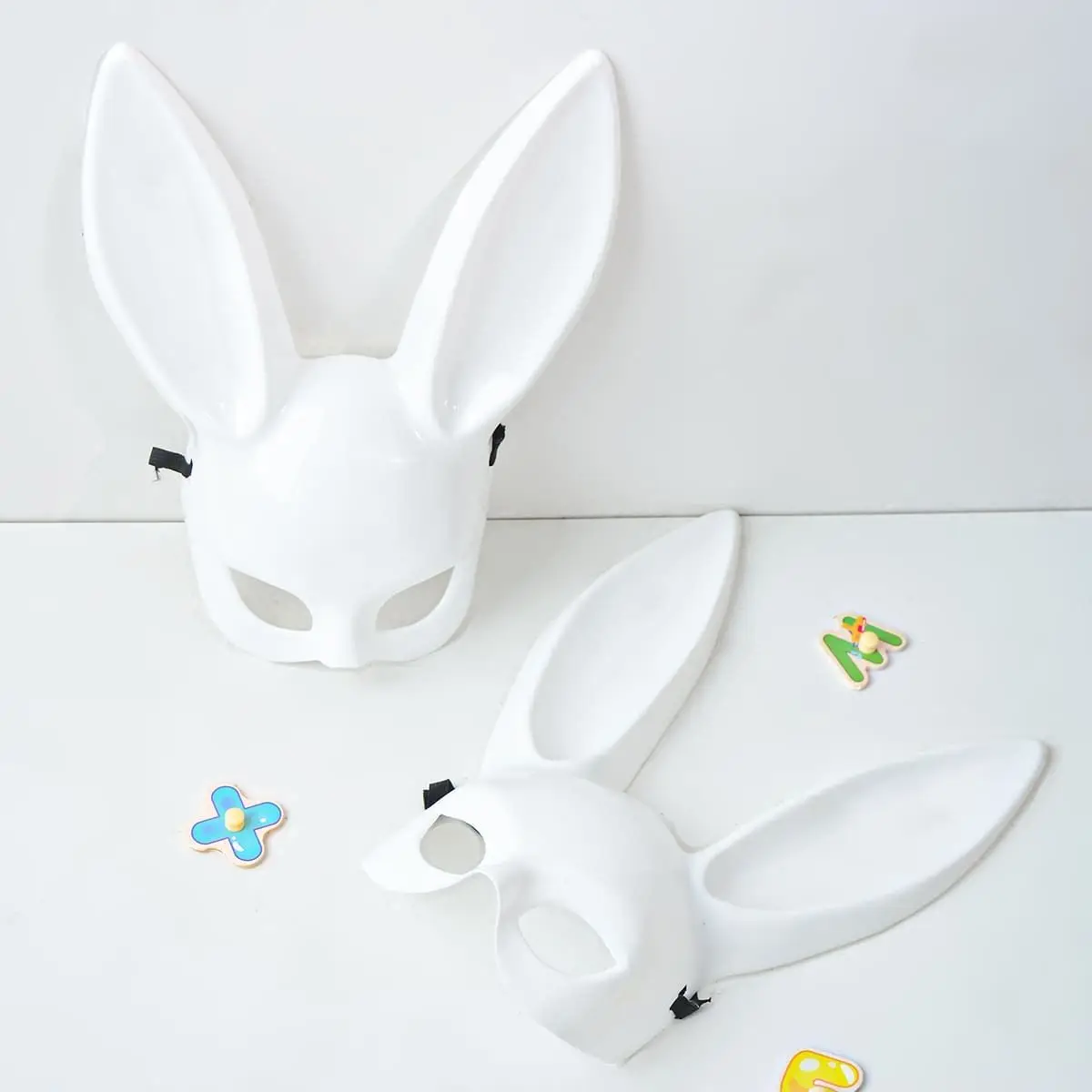 Halloween Mask, Black White Rabbit, Party Decoration, Long Ears, Bunny, Costume Cosplay