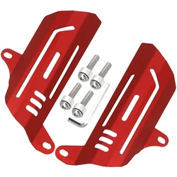 Motorcycle Front Fork Guards & Shock Absorber Protection Cover Frame Protector Accessories (No logo Red)