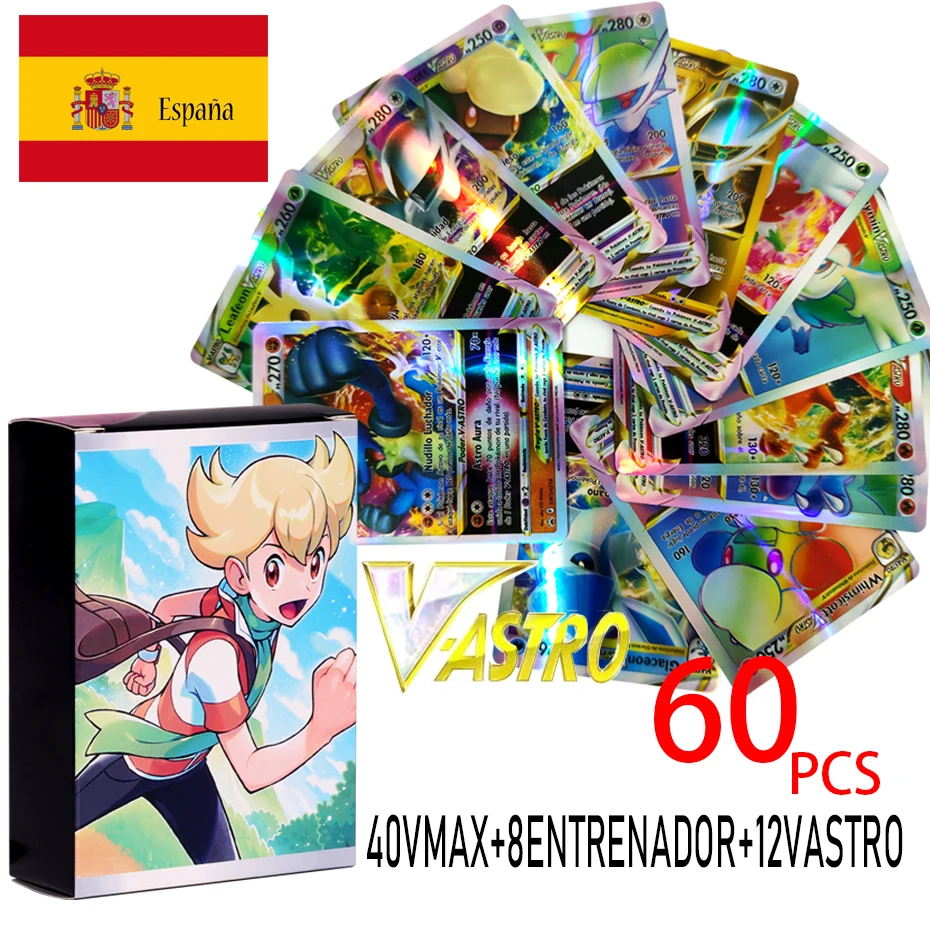 Pokemon Cards in Spanish Vstar TAG TEAM GX VMAX V New 2022 Trainer Energy  Shining Cards Game Castellano Español Children Toy - AliExpress