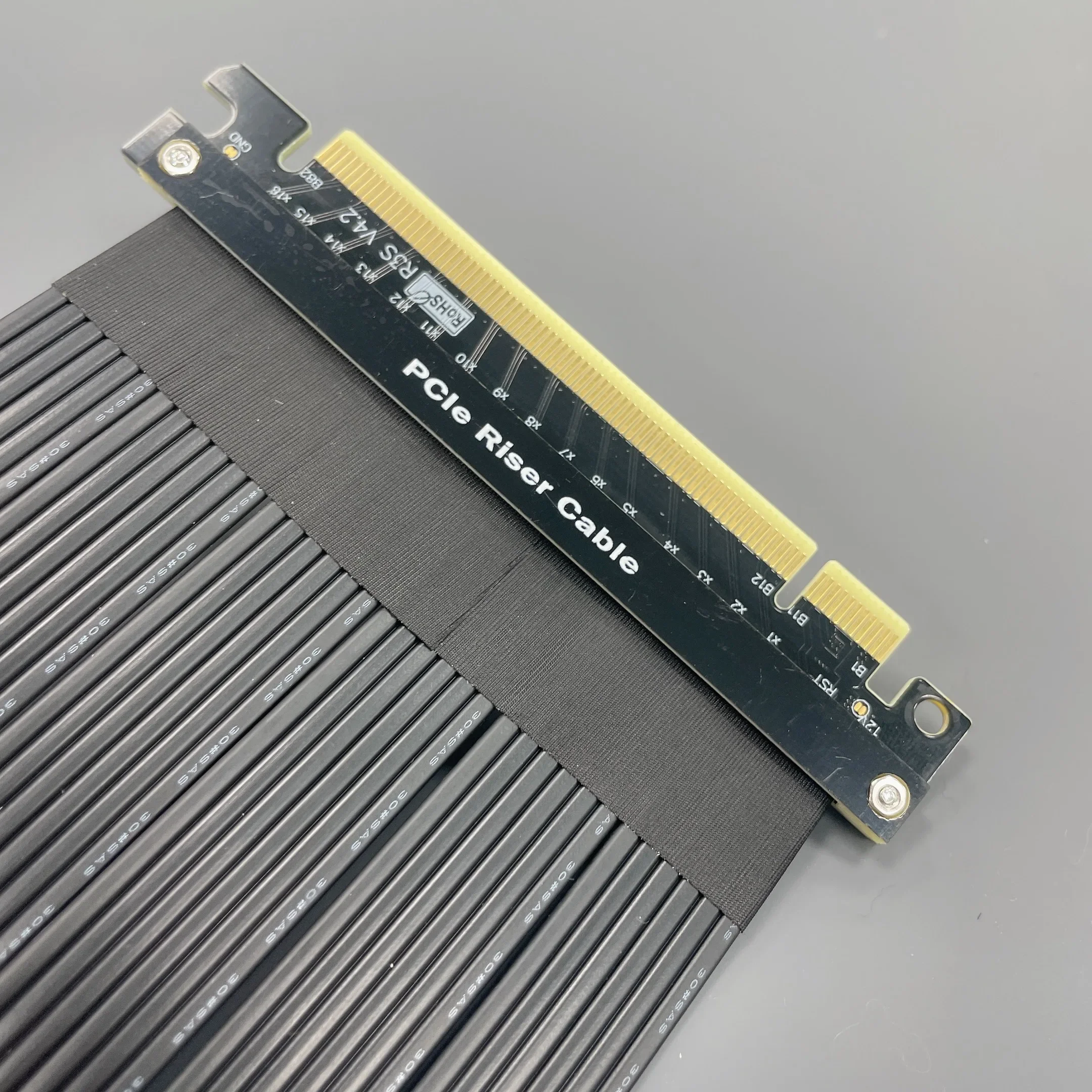 High Velocidade Pci Express Riser Extension Cabo Vertical Gpu Gaming Placas de Vídeo Pcie 4.0x16 Preto Prateado Rtx 3090 Novo 2023 - Imagem 4