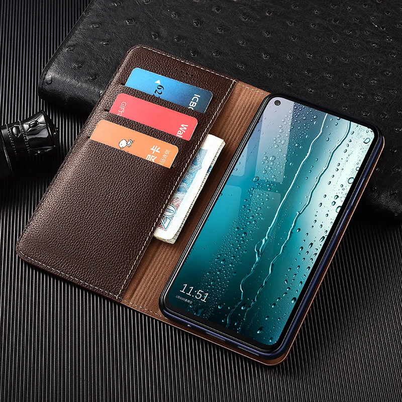 

Lychee Pattern Luxury Leather Wallet Phone Case for Huawei Honor Magic3 Pro Plus Magic4 Pro Lite Ultimate Magnetic Flip Cover
