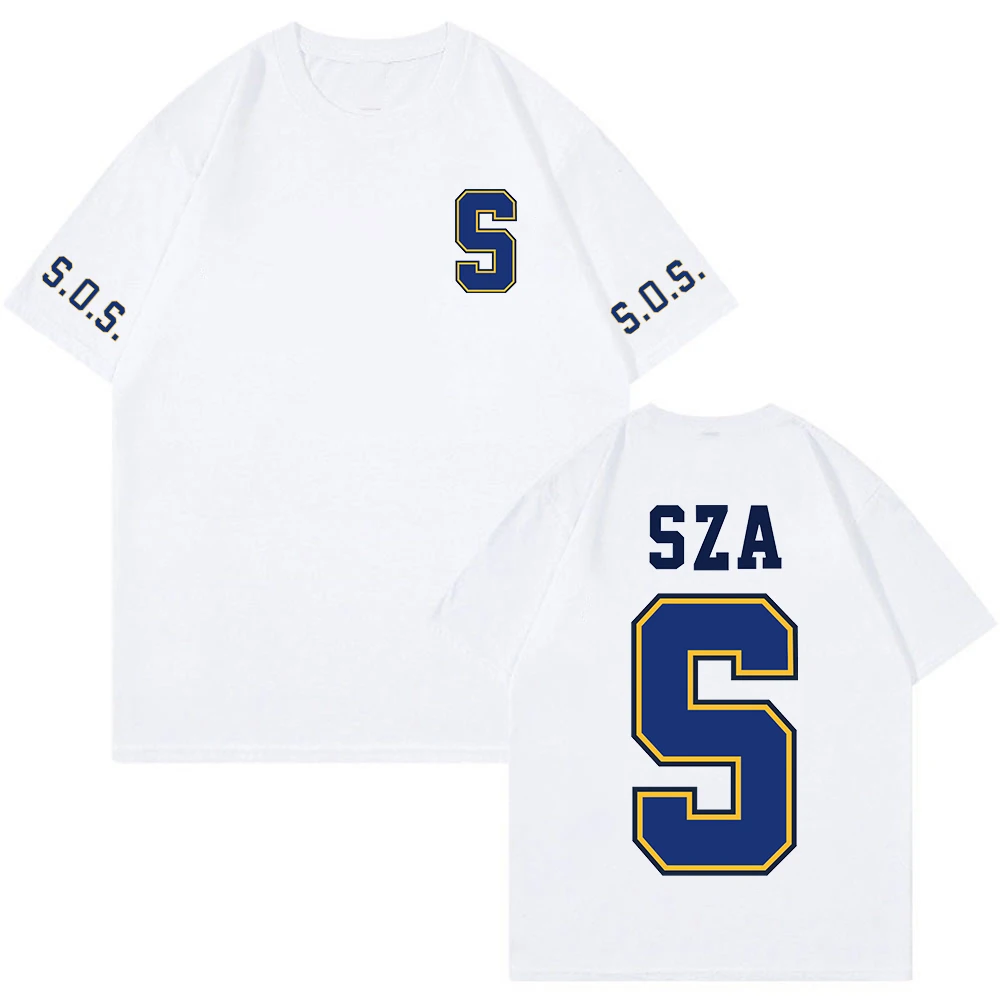 

SZA Merch SOS Blind New Album 2023 World Tour T-shirt Unisex Fashion Crewneck Short Sleeve Tee Women Men Hip Hop Clothes