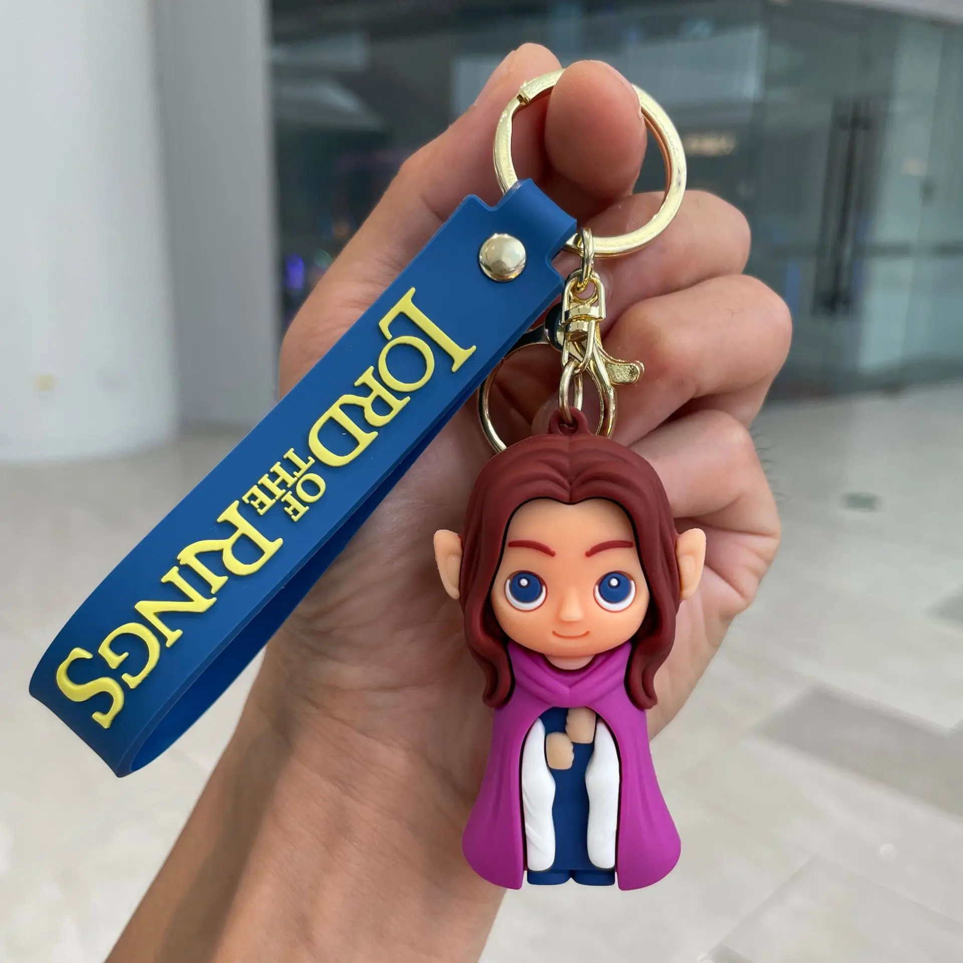 Movie Lord of The Finger Rings Keychain Anime Doll Figure Keyring Pendent Jewelry Car Key Accessories Toy for Kids Birthday Gift