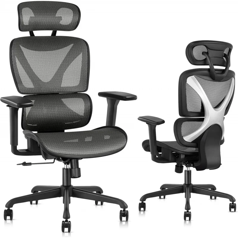 

Ergonomic Office Chair, Mesh Desk Chair with Lumbar Support, Adjustable 3D Arms, Reclining, Headrest