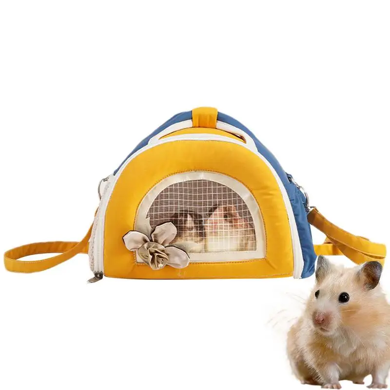 

Small Pet Carrier Bag Hamster Travel Bag Rabbit Chinchilla Guinea Pig Breathable Carry Cage Warm Soft Pouch Hamster Supplies