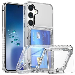 Clear Wallet Case with Credit Card Holder and ID Card Slots - Shockproof Design Cover - Samsung S26Ultra (Transparent)