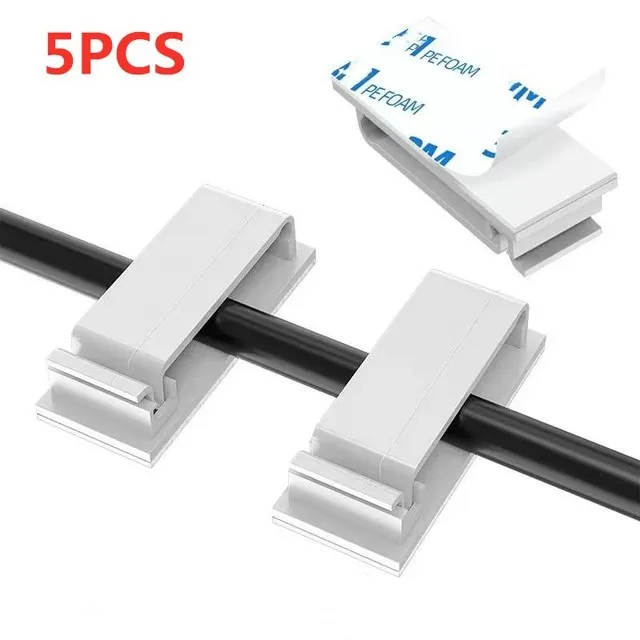 Self-Adhesive Cable Clips Organizer for Home, Office, and Car