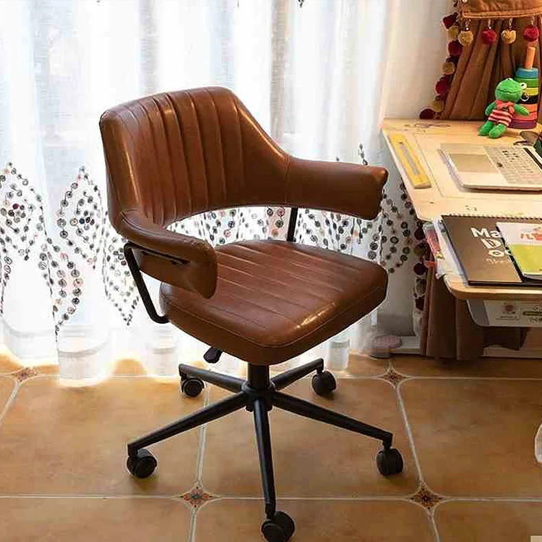 

Light luxury industrial style Nordic home computer lift swivel chair study bedroom office comfortable backrest desk chair
