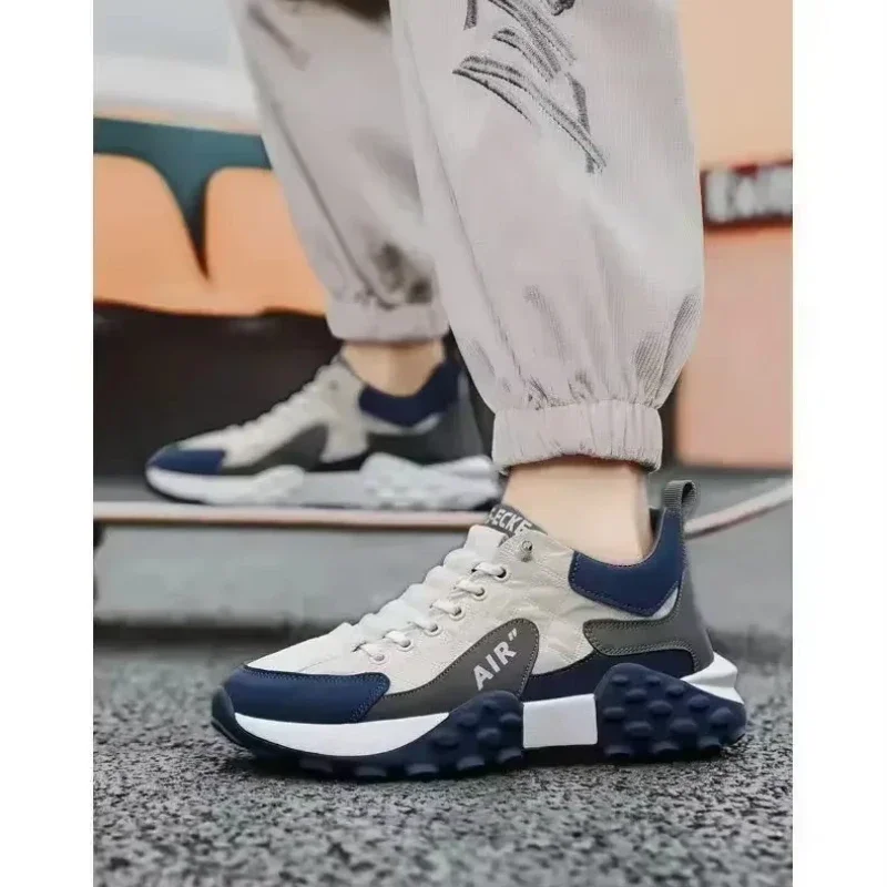 / Stylish Men's Vulcanize Shoes for Leisure and Running in 2025/ Thick-Soled Casual Sneakers/ - 6