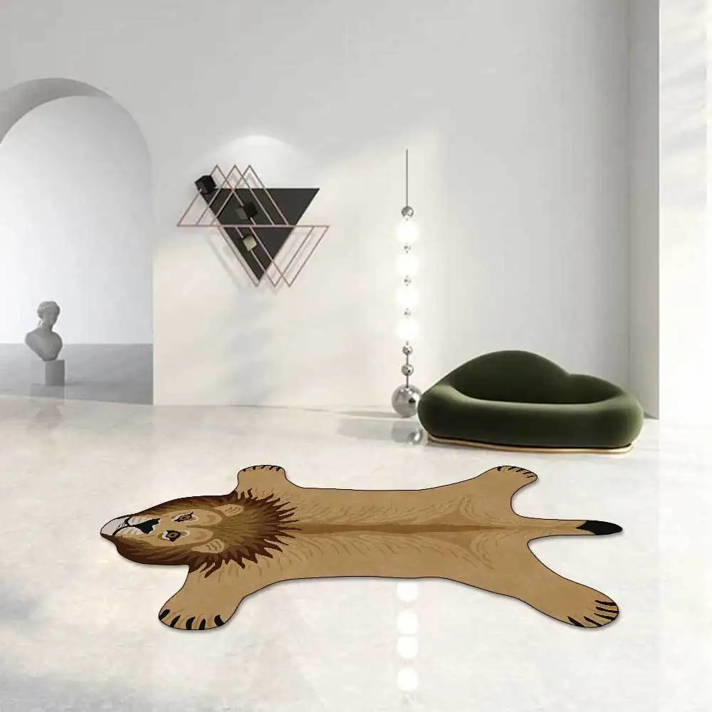 Cartoon Tiger Printed Carpet for Living Room Animal Kids Room Bedroom Floor Mats Bedside Carpet Rugs Anti Slip Hallway Doormat 4