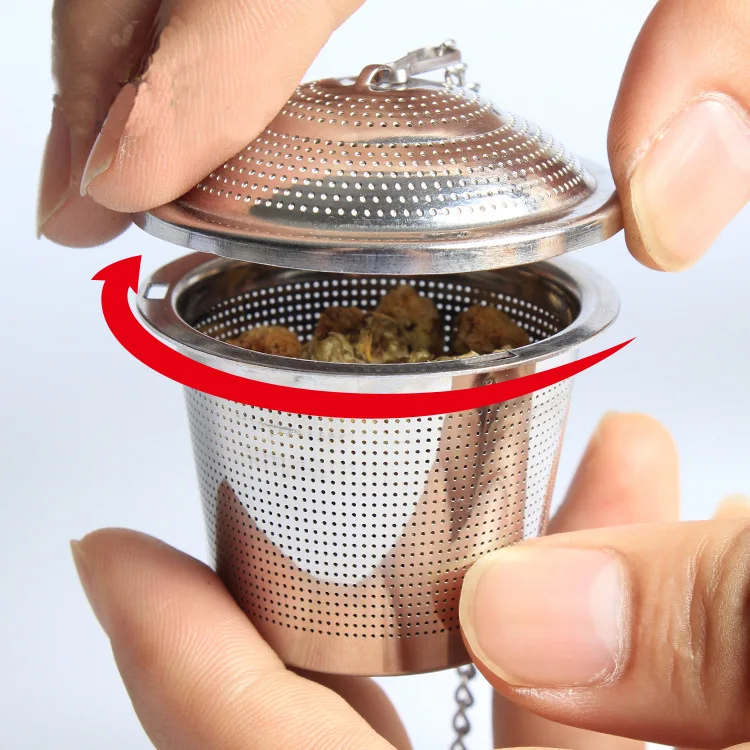 304 Stainless Steel Tea Ball Strainer Mesh Herbal Infuser Filter Tea Leaf Spice Tea Strainer for Teapot Kitchen Tool