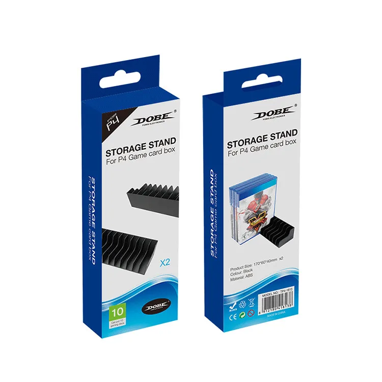 2pcs Storage Shelves Game Card Box Storage Stand CD Disk Holder for Sony Playstation 4 PS4 / PS4 Slim / PS4 Pro Disks Storage