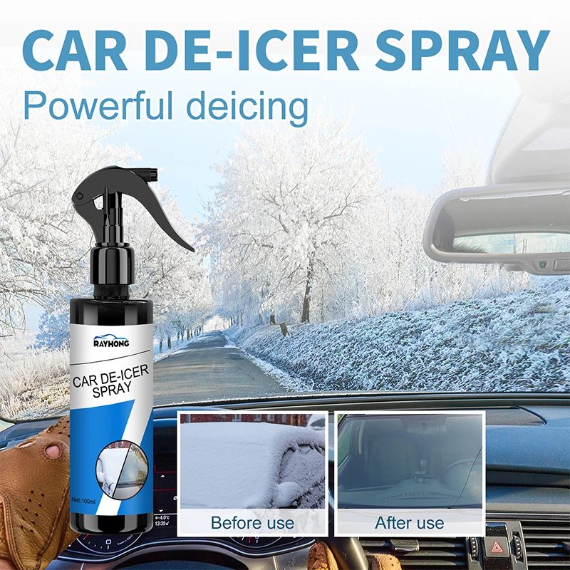 Winter Car Snow Removal Spray Cleaning De-icer Car Windscreen Windows Fast Defrost Melting Ice Spray Artifact Anti-skid Supplies