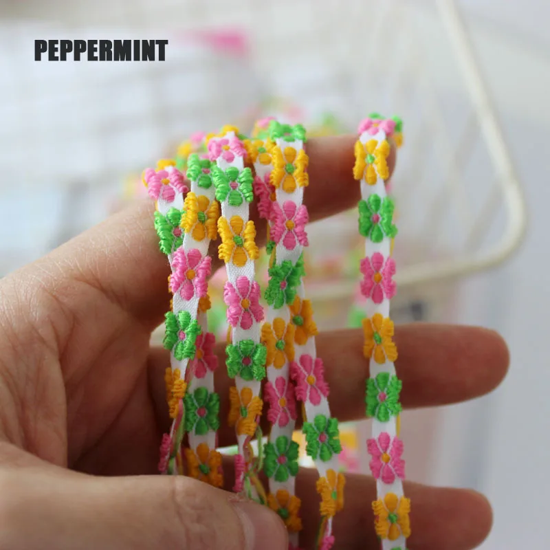 Spring New 5Yards Embroideried Trim Flower Embroidery Ribbon for Clothes Sewing Accessories decoration Lace
