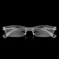 Lunettes presbytes vintage transparentes en résine argentée, monture en plastique, miroir plat, lunettes de lecture 4