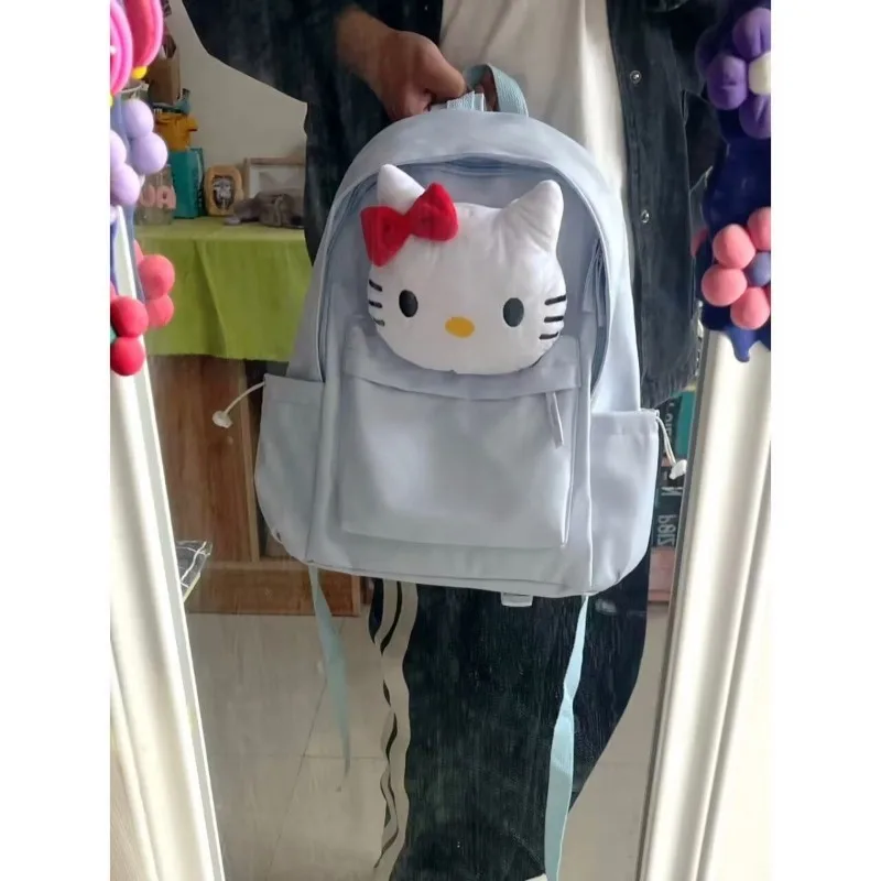 MBTI Red Hello Kitty Backpacks for Women Cute Large Capacity Japanese Fashion Original Backpack College Style Kawaii Female Bag