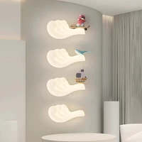 Children's Room Wall Lamps LED Sea Wave Surfing Light Modern Warm Baby Room Nursery Boy Girl Bedroom Bedside Wall Lights 1