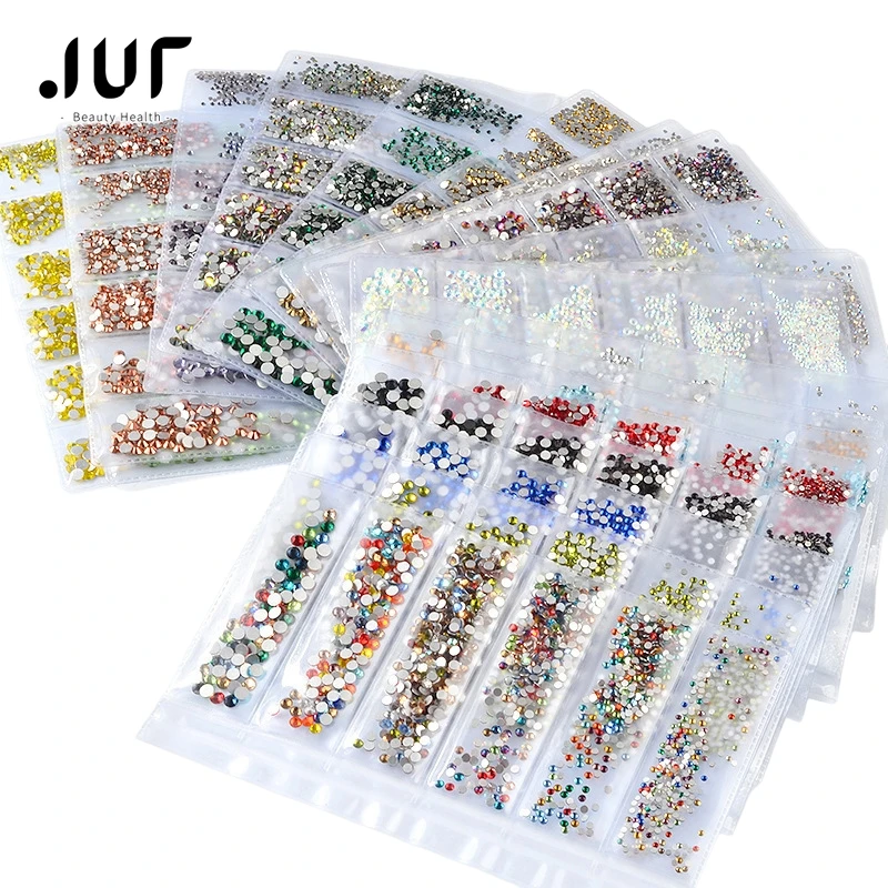 

6 Grid Dental Diamond Crystal Teeth Whitening Studs Acrylic Tooth Ornaments Tooth Gems Jewelry 13Color Tooth Decoration Material