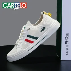 2024 New Embroidery Men's Casual Shoes Combined with Sports Shoes Fashion Versatile Sports Outdoor Boys' Flat Breathing Shoes