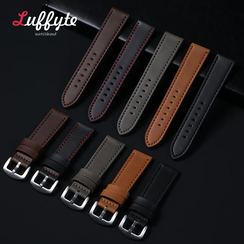 Luxurious Calfskin Leather Men's Fashion Wristwatch Strap Bracelet
