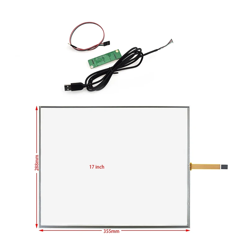 Polegada Tela Mais Usb Controlador Resistive Painel da Tela de Toque Fio Usb Painel de Toque Kit 355*288 mm 288 mm 355 mm Resistive 17 - Imagem 5