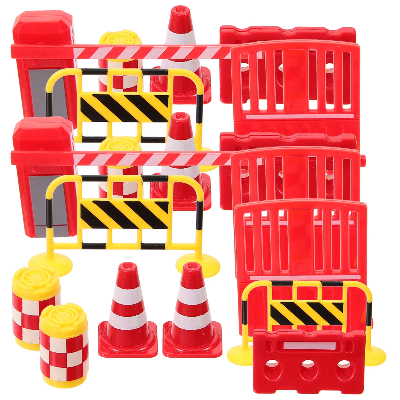 

Parking Lot Road Sign Miniature Traffic Playset Cones Signs Toy Kids Fence Barricade Barrier Plastic Simulation Child Toys