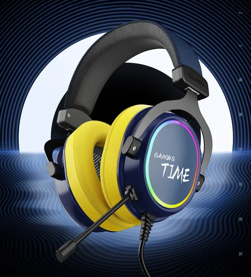 

DAREU EH925 Wired Esports Gaming Headset Noise Cancellation Virtual 7.1 Surround Tone RGB Light effect with microphone